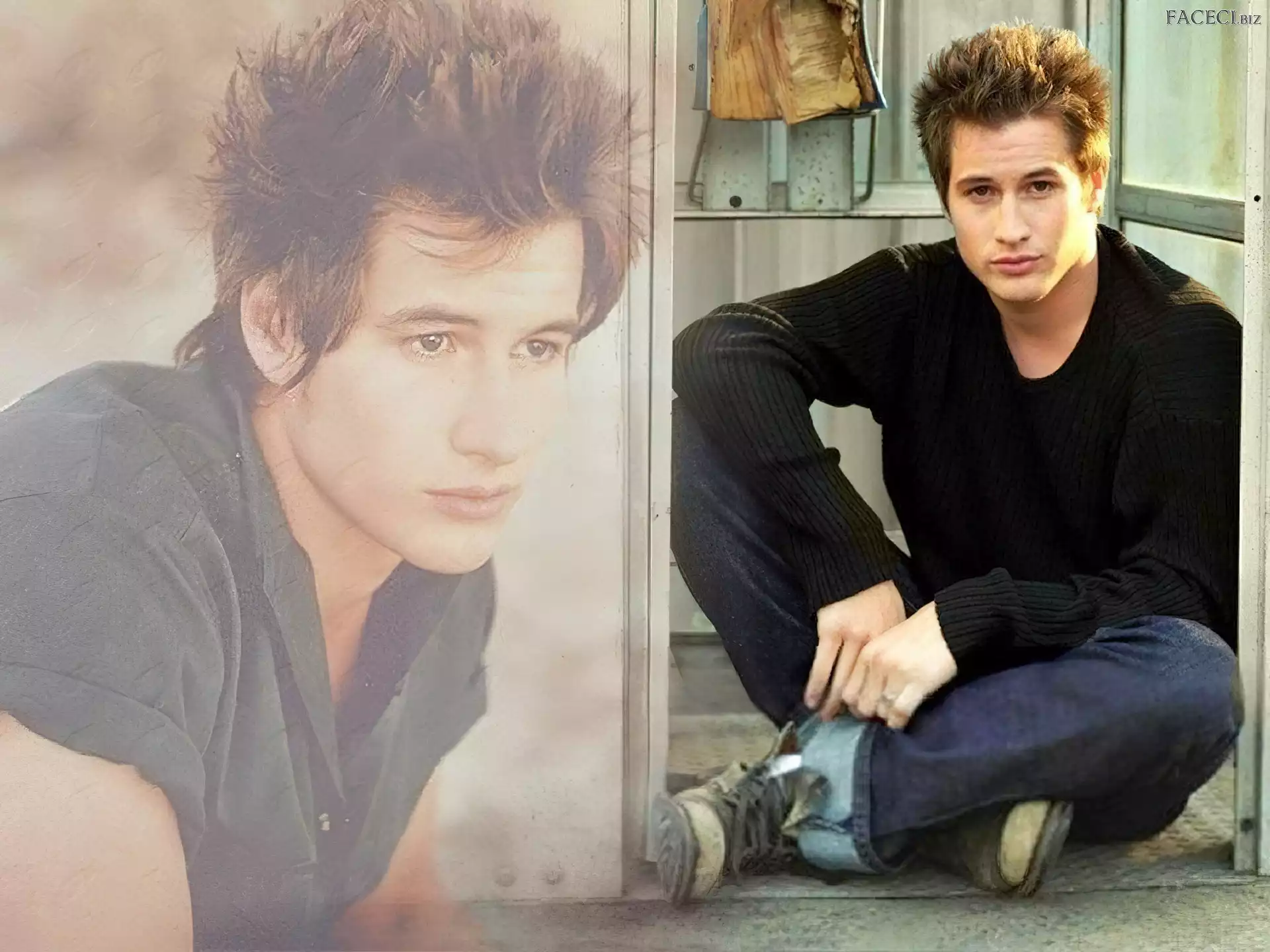 sweter, Brendan Fehr, czarny