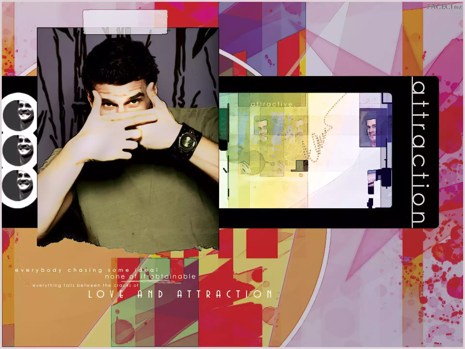 zegarek, David Boreanaz, czarne włosy